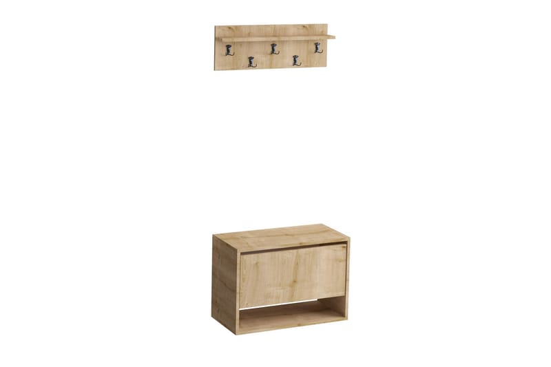Kendrix Hallmöbelset Ljusbrun - Hanah Home - Möbler - Hallmöbler - Möbelset för hall & entre