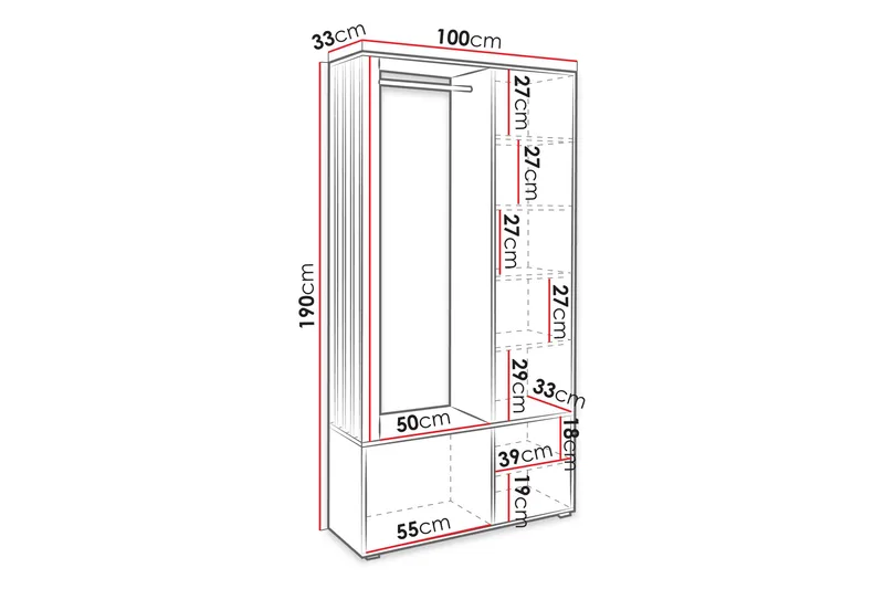 Kennard Hallmöbelset - Beige - Möbler - Hallmöbler - Möbelset för hall & entre