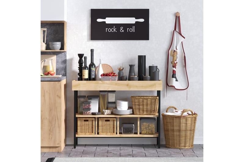 Acrona Hallmöbelset 35x103 cm - Natur/Vit - Möbler - Hallmöbler - Möbelset för hall & entre