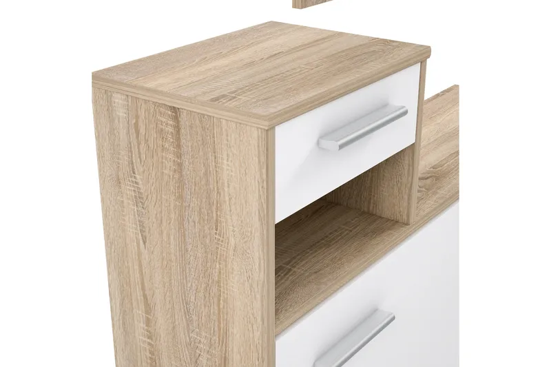 Breslau Hallmöbelset 98x180 cm - Beige/Vit - Möbler - Hallmöbler - Möbelset för hall & entre