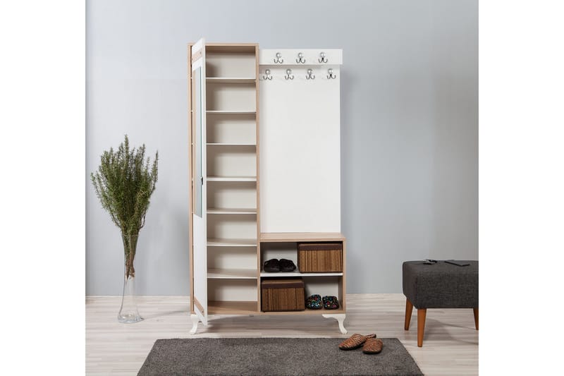 Brokind Klädförvaring 100 cm - Brun - Möbler - Hallmöbler - Möbelset för hall & entre