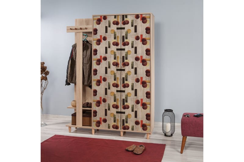 Brokind Klädförvaring 135 cm - Brun/Ek - Möbler - Hallmöbler - Möbelset för hall & entre
