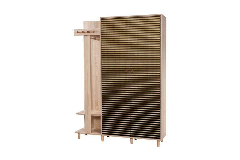 Brokind Klädförvaring 135 cm - Brun/Flerfärgad - Möbler - Hallmöbler - Möbelset för hall & entre
