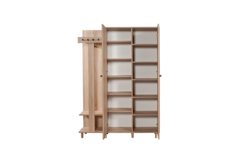 Brokind Klädförvaring 135 cm - Brun/Röd - Möbler - Hallmöbler - Möbelset för hall & entre