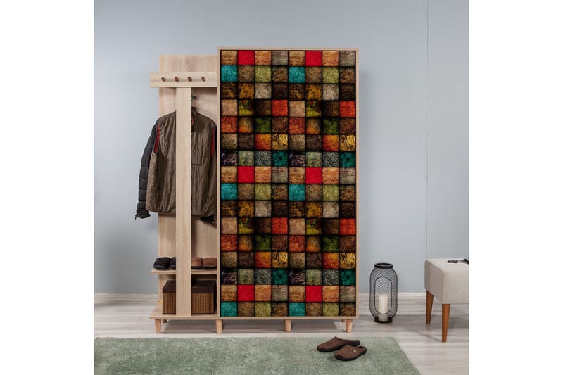 Brokind Klädförvaring 135 cm - Brun/Röd - Möbler - Hallmöbler - Möbelset för hall & entre