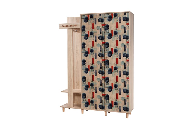 Brokind Klädförvaring 135 cm - Flerfärgad - Möbler - Hallmöbler - Möbelset för hall & entre