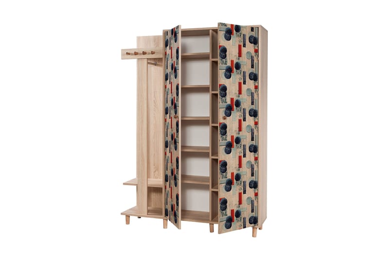 Brokind Klädförvaring 135 cm - Flerfärgad - Möbler - Hallmöbler - Möbelset för hall & entre