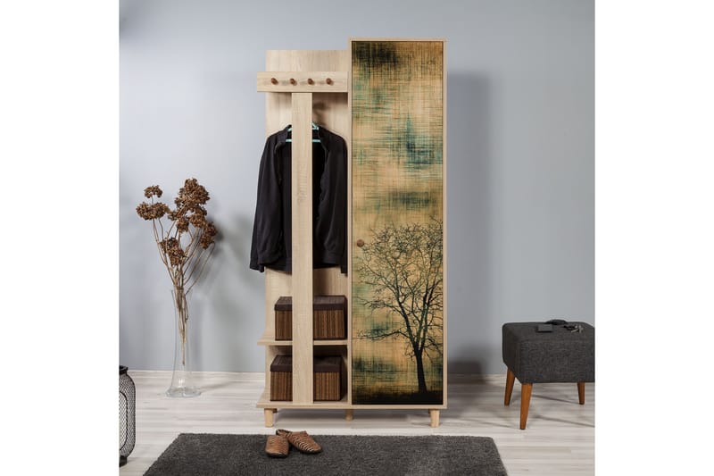 Brokind Klädförvaring 90 cm - Brun - Möbler - Hallmöbler - Möbelset för hall & entre