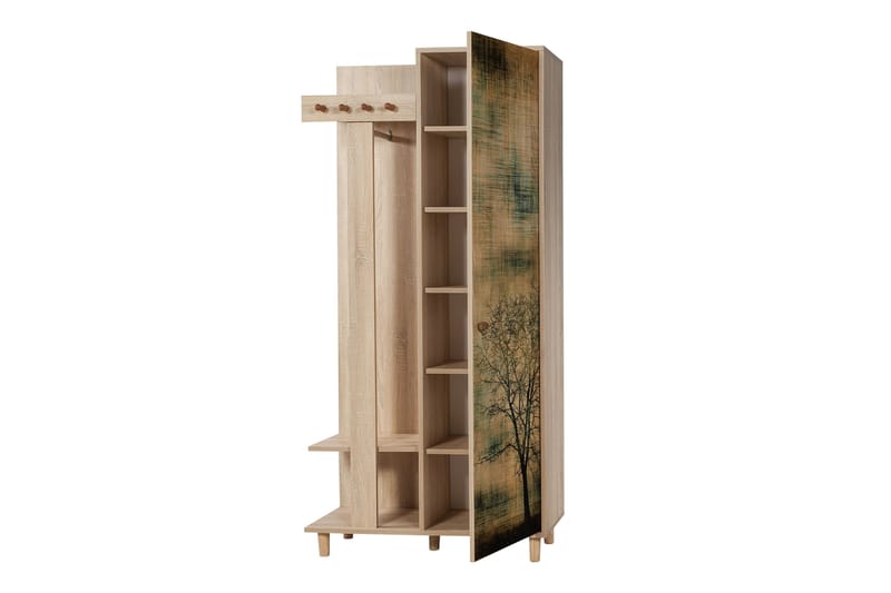 Brokind Klädförvaring 90 cm - Brun - Möbler - Hallmöbler - Möbelset för hall & entre