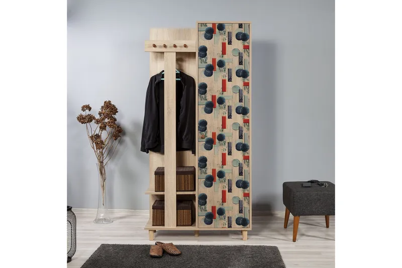 Brokind Klädförvaring 90 cm - Brun - Möbler - Hallmöbler - Möbelset för hall & entre