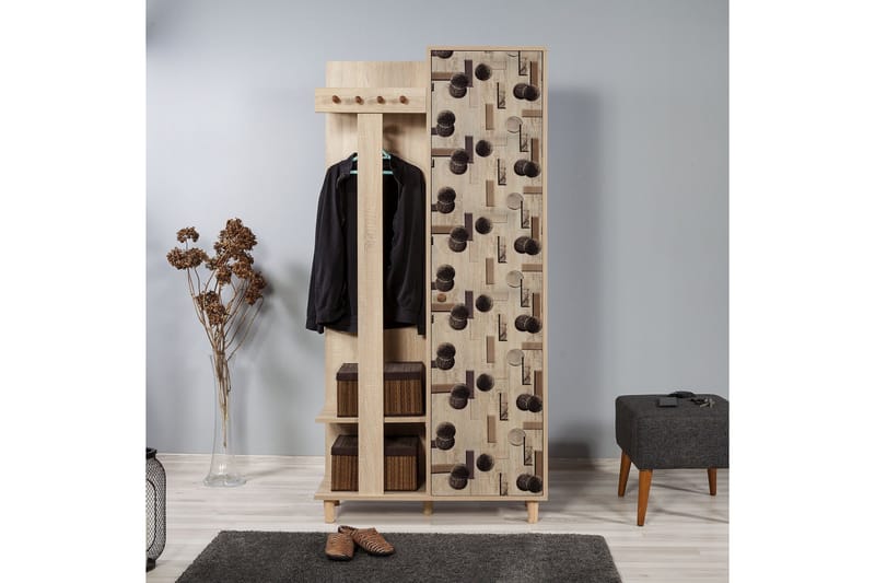 Brokind Klädförvaring 90 cm - Brun - Möbler - Hallmöbler - Möbelset för hall & entre