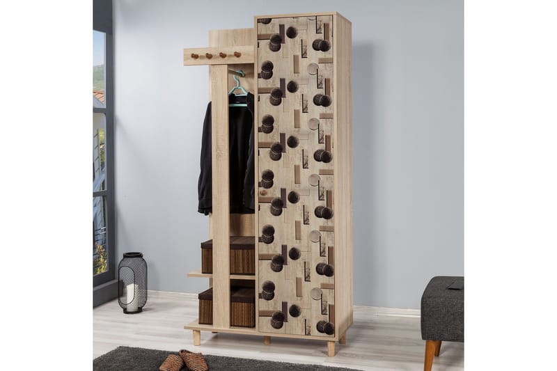 Brokind Klädförvaring 90 cm - Brun - Möbler - Hallmöbler - Möbelset för hall & entre
