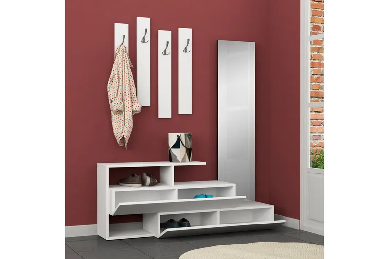 Decorta Hallförvaring/Garderob - Vit - Möbler - Hallmöbler - Möbelset för hall & entre