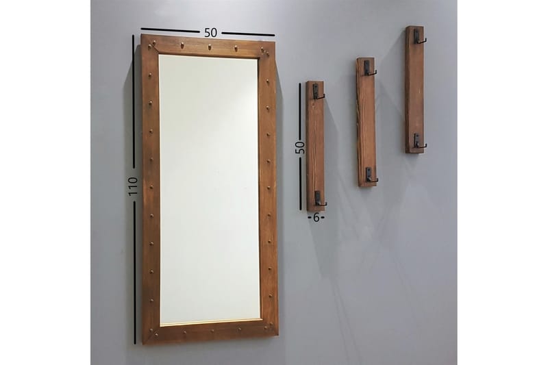 Delfelder Hallmöbel 110 cm - Valnöt - Möbler - Hallmöbler - Möbelset för hall & entre
