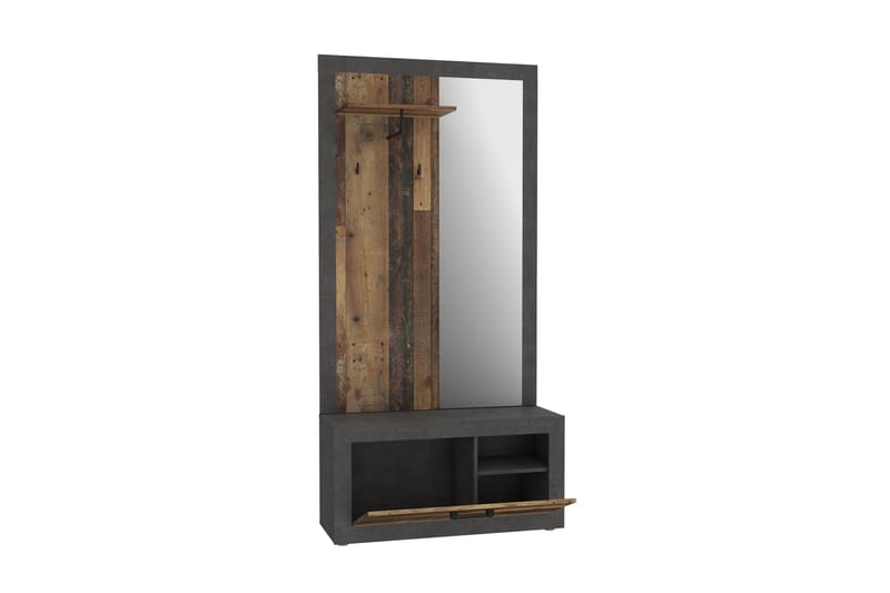 Dolnis Hallmöbelset 34x94 cm - Brun/Grå - M�öbler - Hallmöbler - Möbelset för hall & entre
