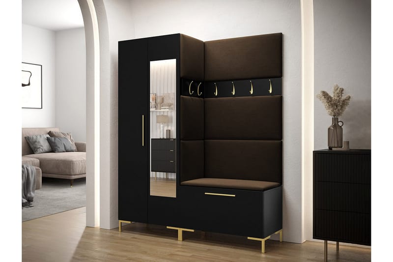 Dunvegan Hallmöbelset 158x46 cm - Svart - Möbler - Hallmöbler - Möbelset för hall & entre