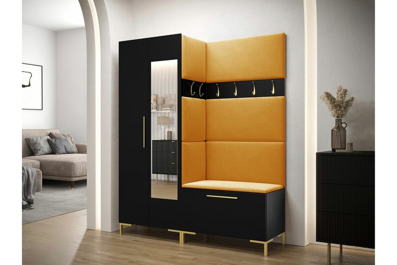 Dunvegan Hallmöbelset 158x46 cm - Svart - Möbler - Hallmöbler - Möbelset för hall & entre