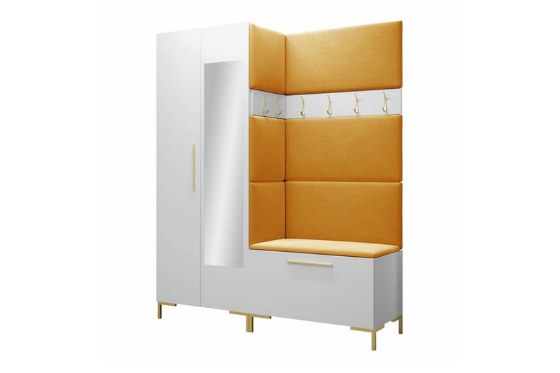 Dunvegan Hallmöbelset 158x46 cm - Vit - Möbler - Hallmöbler - Möbelset för hall & entre