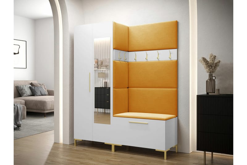 Dunvegan Hallmöbelset 158x46 cm - Vit - Möbler - Hallmöbler - Möbelset för hall & entre