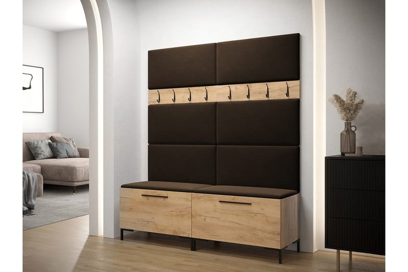 Dunvegan Hallmöbelset 168x46 cm - Mörkbrun - Möbler - Hallmöbler - Möbelset för hall & entre