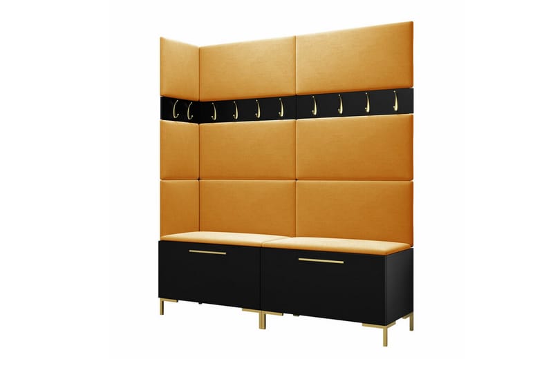 Dunvegan Hallmöbelset 168x46 cm - Svart - Möbler - Hallmöbler - Möbelset för hall & entre