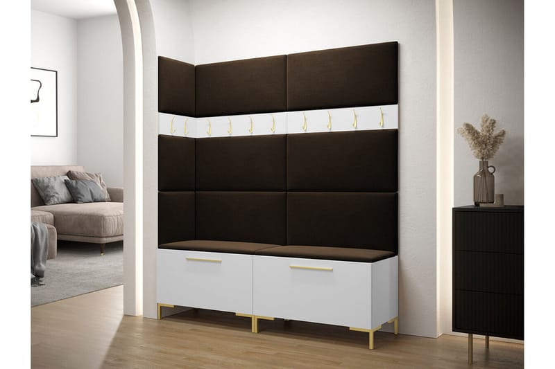 Dunvegan Hallmöbelset 168x46 cm - Vit - Möbler - Hallmöbler - Möbelset för hall & entre