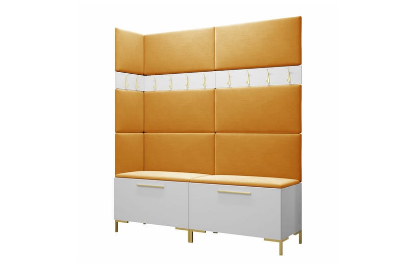 Dunvegan Hallmöbelset 168x46 cm - Vit - Möbler - Hallmöbler - Möbelset för hall & entre