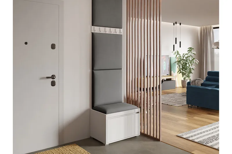 Grawis Hallmöbel med Klädkrokar + Skolåda - Grå - Möbler - Hallmöbler - Möbelset för hall & entre