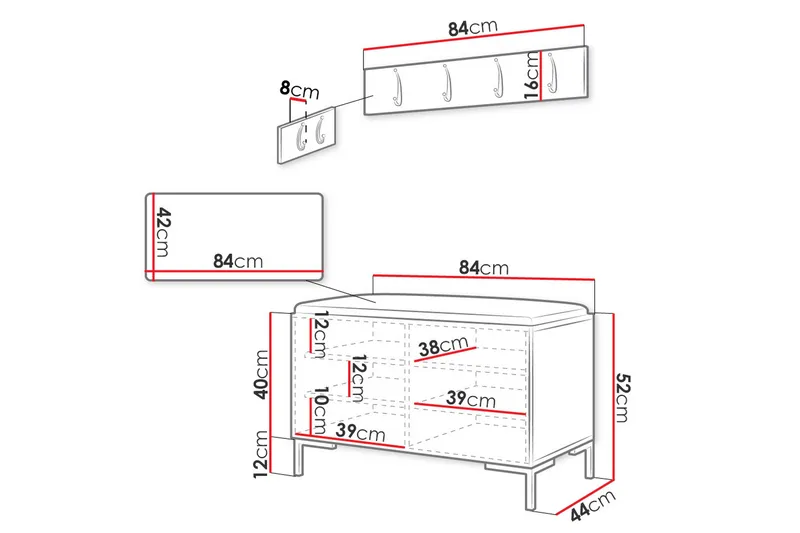 Hallförvaring - Möbler - Hallmöbler - Möbelset för hall & entre