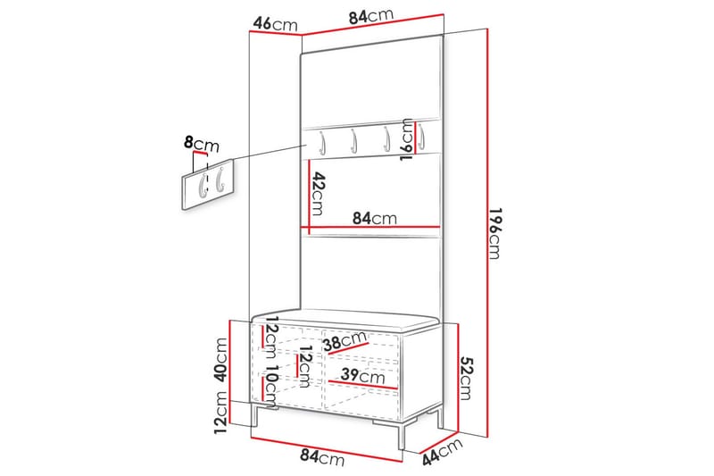 Hallförvaring - Möbler - Hallmöbler - Möbelset för hall & entre