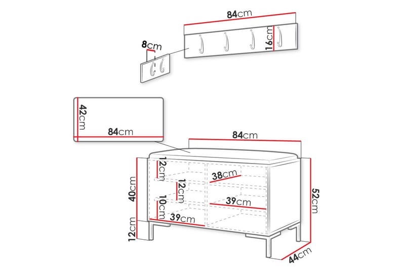 Hallförvaring - Möbler - Hallmöbler - Möbelset för hall & entre