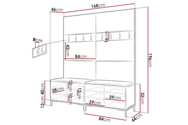 Hallförvaring - Möbler - Hallmöbler - Möbelset för hall & entre