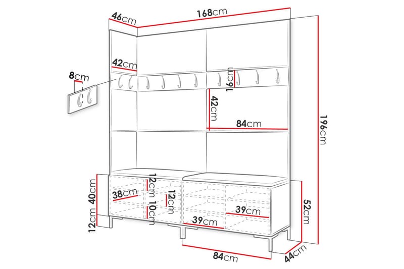 Hallförvaring - Möbler - Hallmöbler - Möbelset för hall & entre