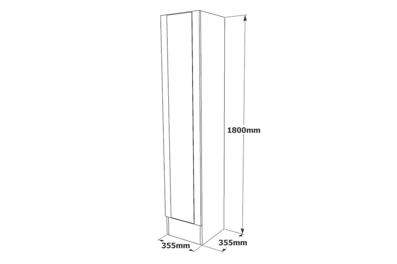 Hardyng Hallmöbelset 34x90 cm Dubbel Höger - Natur - Möbler - Hallmöbler - Möbelset för hall & entre