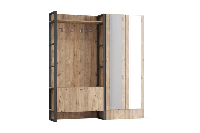 Hardyng Hallmöbelset 34x90 cm Dubbel Höger, Natur