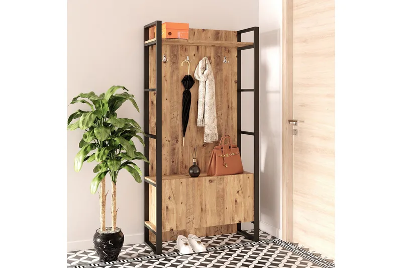 Hardyng Hallmöbelset 34x90 cm Dubbel Vänster, Natur