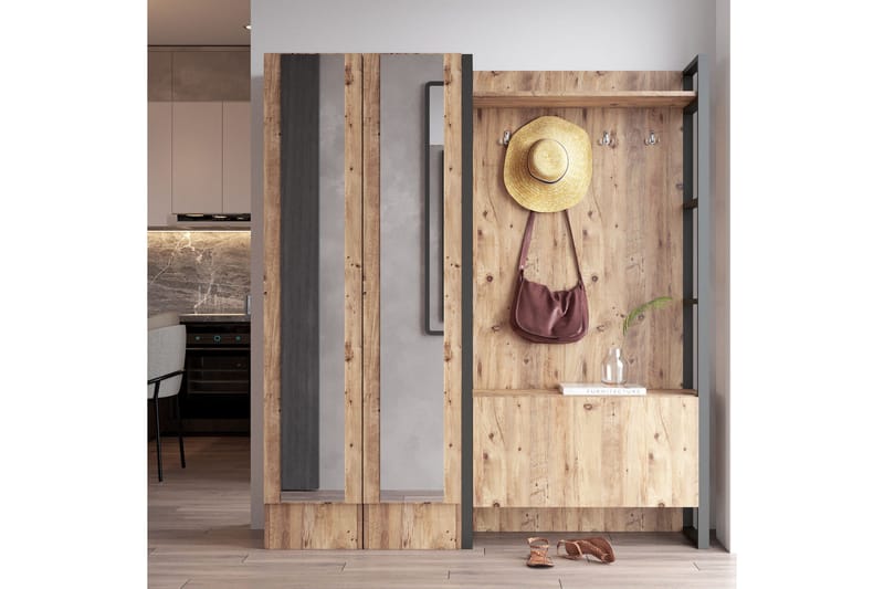 Hardyng Hallmöbelset 34x90 cm - Natur - Möbler - Hallmöbler - Möbelset för hall & entre