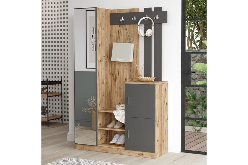 Hialeh Hallmöbelset 38x114 cm, Natur/Antracit