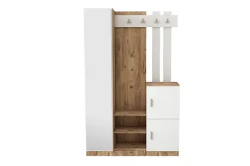 Hialeh Hallmöbelset 38x114 cm - Natur/Vit - Möbler - Hallmöbler - Möbelset för hall & entre