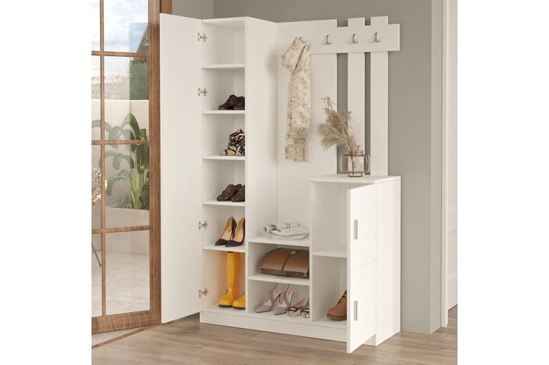 Hialeh Hallmöbelset - Vit - Möbler - Hallmöbler - Möbelset för hall & entre