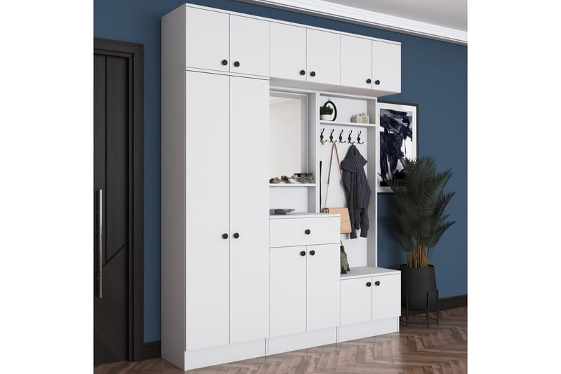 Itsuo Hallmöbelset Vit - Hanah Home - Möbler - Hallmöbler - Möbelset för hall & entre