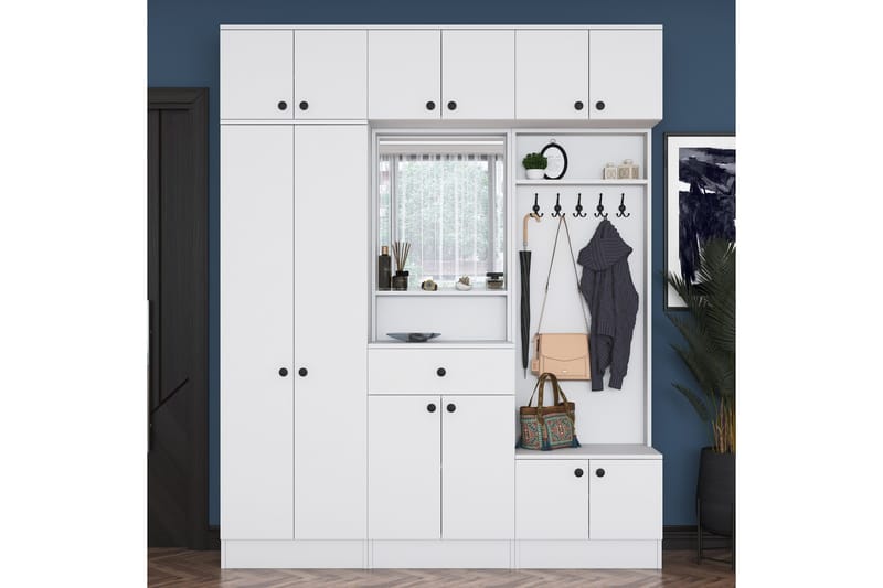 Itsuo Hallmöbelset Vit - Hanah Home - Möbler - Hallmöbler - Möbelset för hall & entre