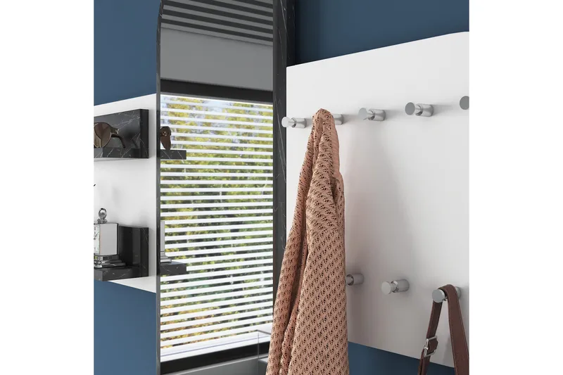 Juignac Hallmöbelset 120 cm - Vit - Möbler - Hallmöbler - Möbelset för hall & entre