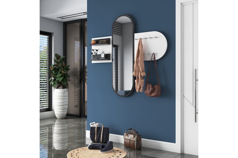 Juignac Hallmöbelset 120 cm - Vit - Möbler - Hallmöbler - Möbelset för hall & entre