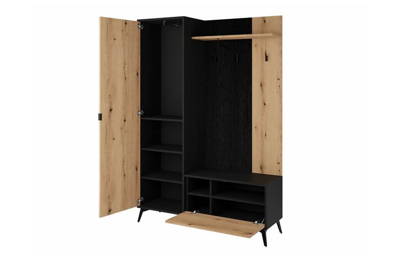 Klinkerville Hallmöbelset 134x39 cm - Svart - Möbler - Hallmöbler - Möbelset för hall & entre