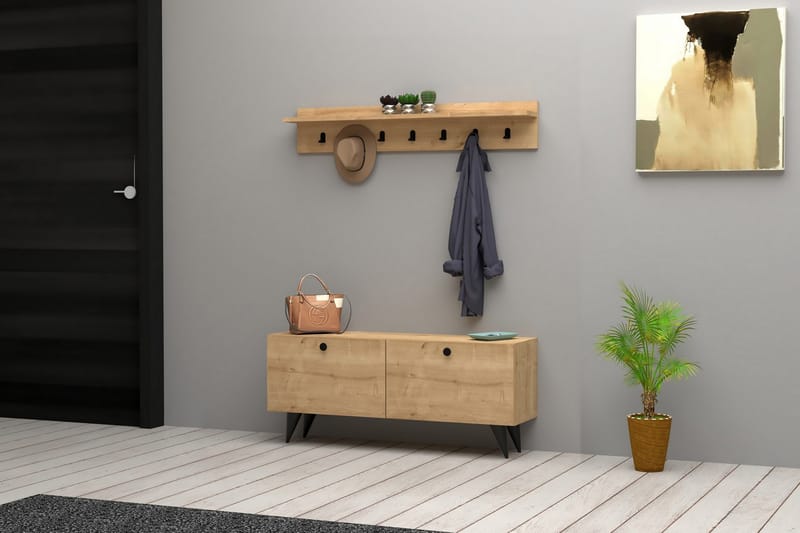 Melcolm Hallmöbelset 35x113 cm - Natur - Möbler - Hallmöbler - Möbelset för hall & entre