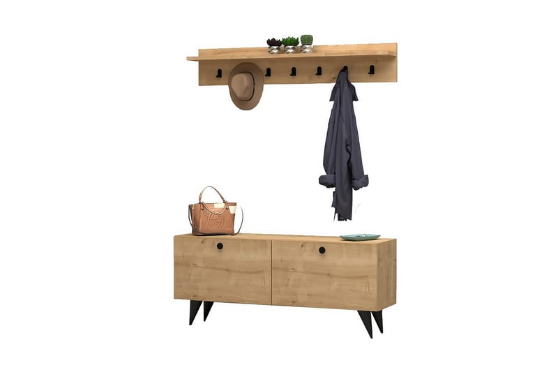 Melcolm Hallmöbelset 35x113 cm - Natur - Möbler - Hallmöbler - Möbelset för hall & entre