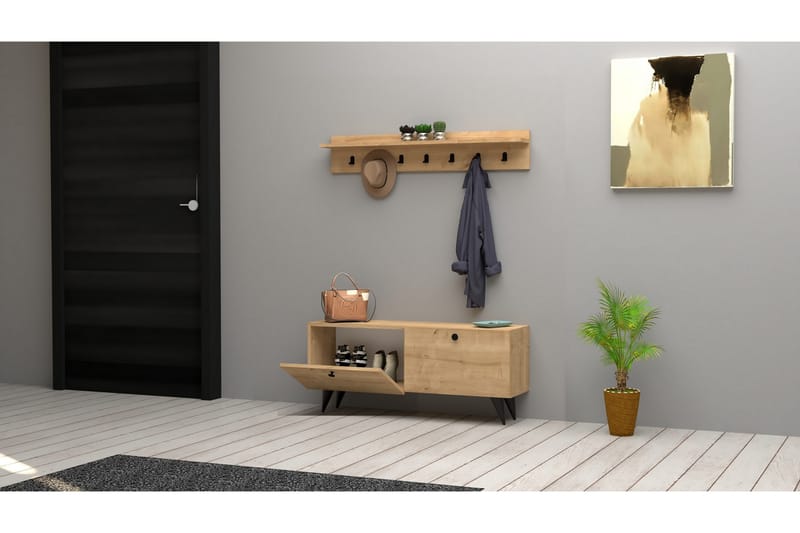 Melcolm Hallmöbelset 35x113 cm - Natur - Möbler - Hallmöbler - Möbelset för hall & entre