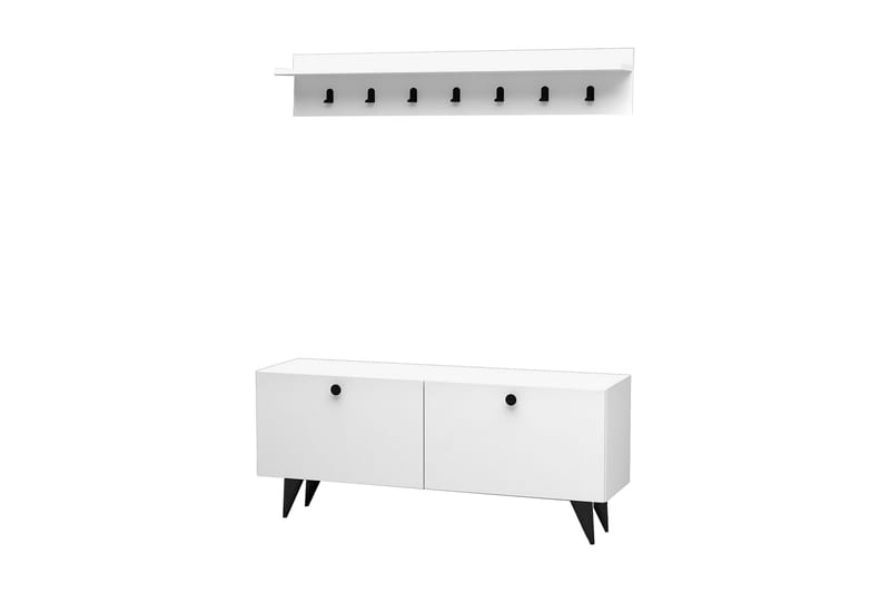 Melcolm Hallmöbelset 35x113 cm - Vit - Möbler - Hallmöbler - Möbelset för hall & entre
