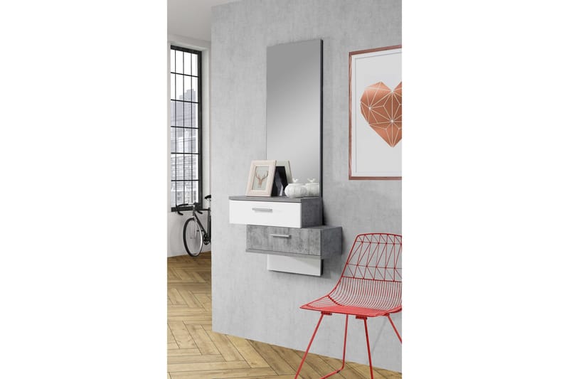 Moncerat Hallmöbel 75x157 cm - Vit - Möbler - Hallmöbler - Möbelset för hall & entre